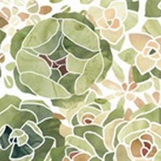 Stained Glass Succulents Collection D