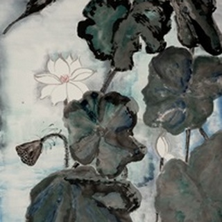Lotus Study with Blue Green I