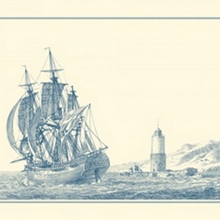 Sailing Ships in Blue III