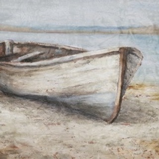 Embellished Whitewashed Boat