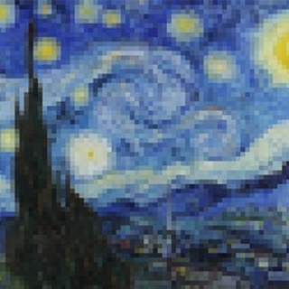 Pixelated Starry Night