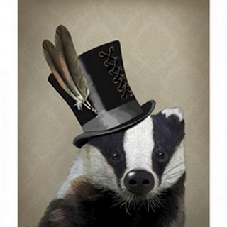 Steampunk Badger in Top Hat