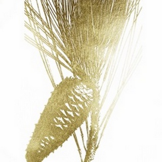 Gold Foil Pine Cones II
