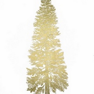 Gold Foil Pacific Northwest Tree I