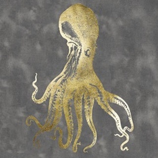 Gold Foil Octopus I
