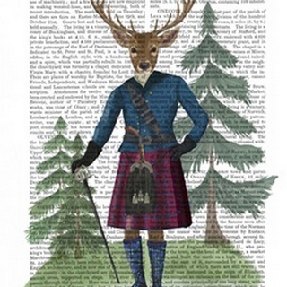Scottish Deer Laird Tam OShunter, Full, Book Print