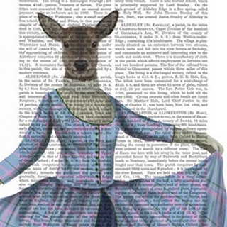 Scottish Deer Lady Bess MacBeth, Portrait, Book Print