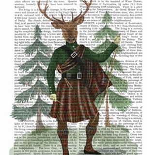 Scottish Deer Major Malcolm, Full, Book Print