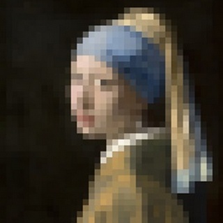 Pixelated Girl with a Pearl Earring