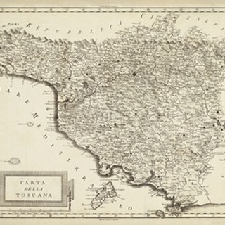 Antique Map of Tuscany