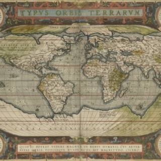 Antique World Map 36x48