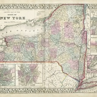 Johnson's Map of New York