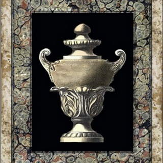 Urn on Marbleized Background I
