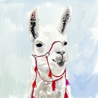 Watercolor Llama I