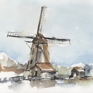 Windmill Watercolor II