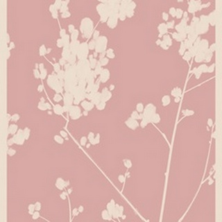 Pink Wildflower Silhouette I