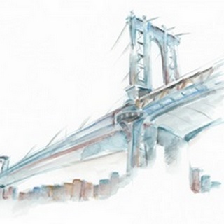 Watercolor Bridge Sketch I