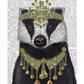 Badger with Tiara, Portrait