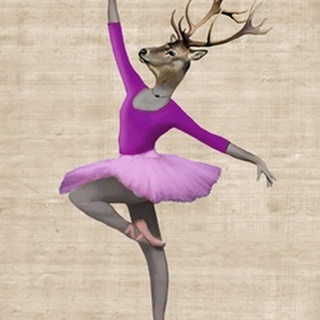 Ballet Deer in Pink