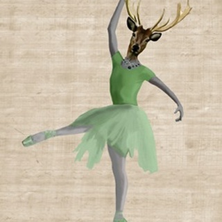 Ballet Deer in Green