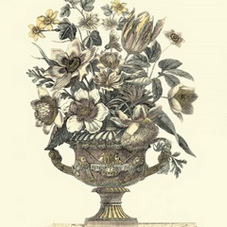 Flowers in an Urn I (Sepia)