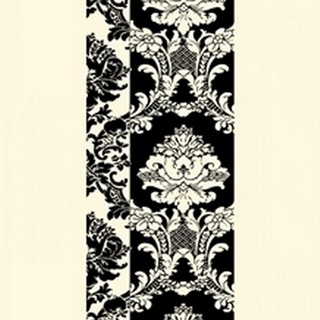 Damask in Black and Cream II