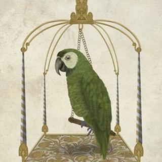Green Parrot on Swing