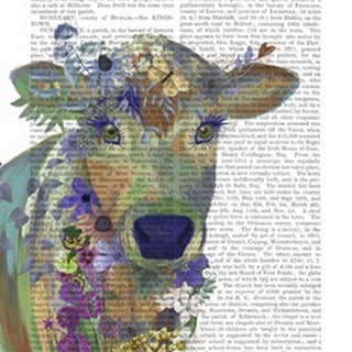 Fantastic Florals Cow , Book Print