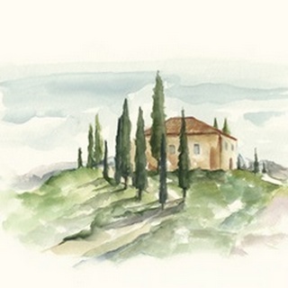 Watercolor Tuscan Villa II