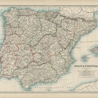 Johnston's Map of Spain and Portugal