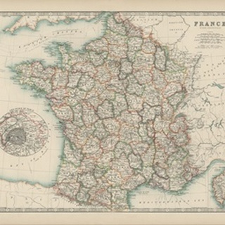 Johnston's Map of France