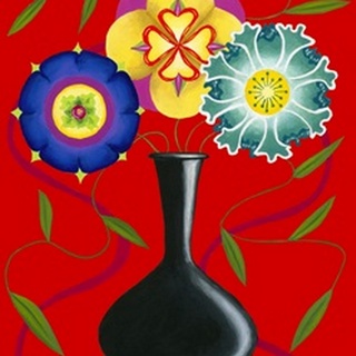 Stylized Flowers in Vase I