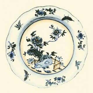 Blue and White Porcelain Plate VI