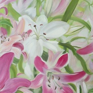 Pink and White Lilies II