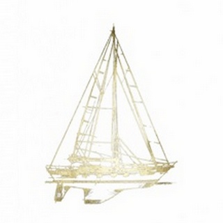 Gold Foil Yacht Sketches II