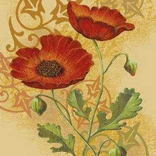 Poppies on Gold I