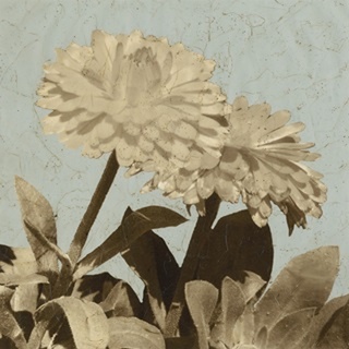 Antiqued Floral and Sky II