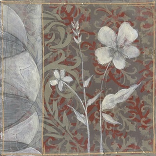 Taupe and Cinnabar Tapestry IV