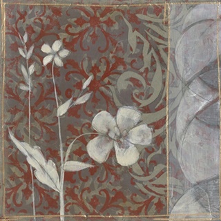 Taupe and Cinnabar Tapestry I