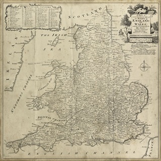 Road Map of England and Wales
