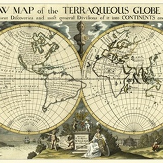 New Map Terra. Globe, Ox., 1700-01