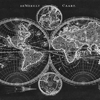 Charcoal World Map