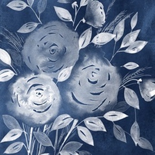 Cyanotype Roses I