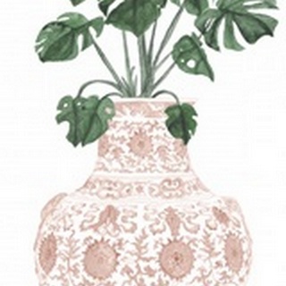 Palms in Pastel Vase I
