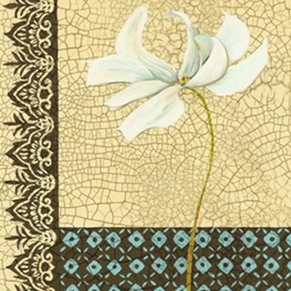 Crackled Tile Botanical I