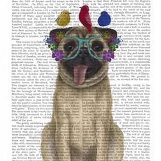 Pug and Flower Glasses