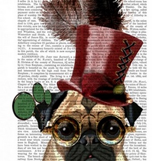 Pug with Steampunk Style Top Hat