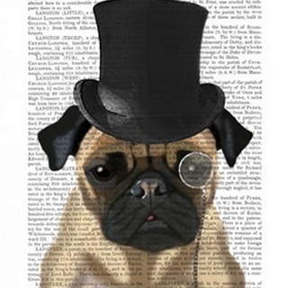 Pug, Formal Hound and Hat