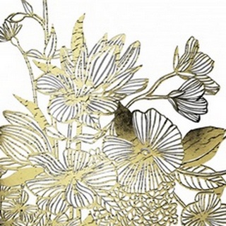 Gilded Wildflower Tangle I