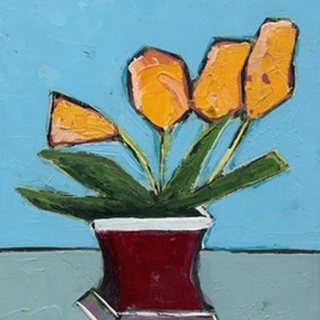 Graphic Vase of Flowers III